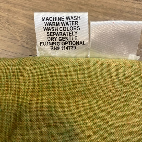 Flax 100% Linen Green/Yellow Top - jacket or shirt size XS/S like new - Picture 5 of 9